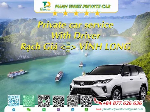 Private Car From Rach Gia <=> Vinh Long (private car with driver)